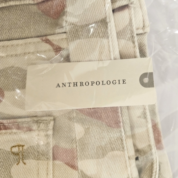 Anthropologie Pilcro Camo Overalls Romper In Pastel Green Motif NWT - Picture 12 of 12